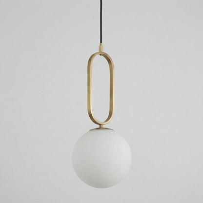 Gold Glass Globe Pendant Light Fixture, Modern Design, 12-inch Diameter1