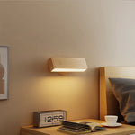 Rechargeable Wooden Wall Light, 360° Rotatable Magnetic LED Sconce