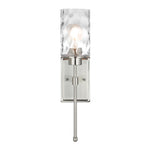 Brushed Nickel Glass Wall Sconce | E26 Indoor Bathroom & Living Room Light