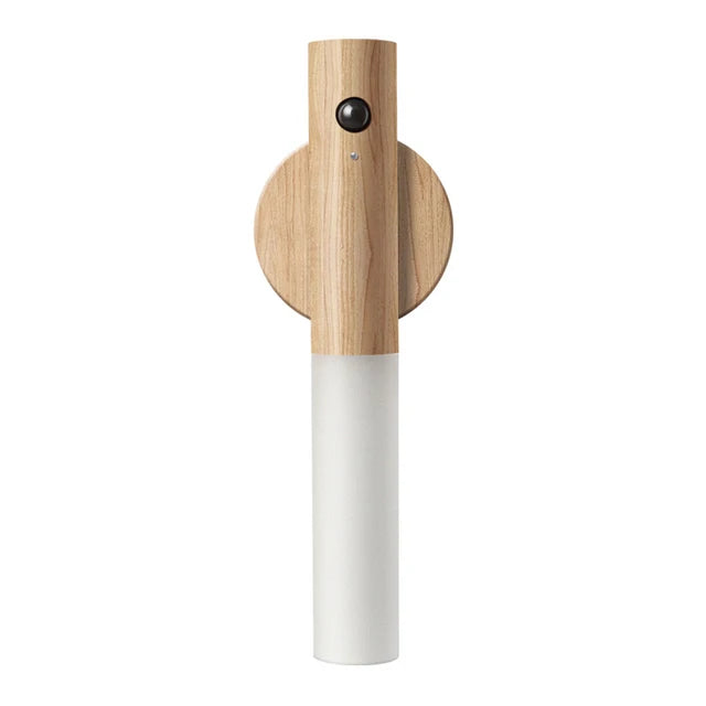 Rechargeable Motion Sensor Wall Light, Wooden LED Night Light