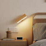 Rechargeable Wooden Wall Light, 360° Rotatable Magnetic LED Sconce