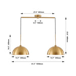 41" Industrial Double Pendant Light | Modern Adjustable Hanging Ceiling Light
