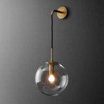 Hanging Glass Globe Wall Light