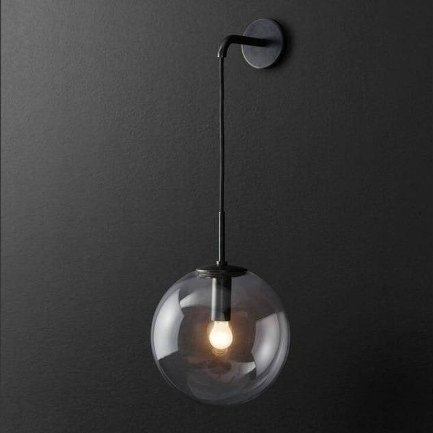 Hanging Glass Globe Wall Light