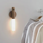 Rechargeable Motion Sensor Wall Light, Wooden LED Night Light