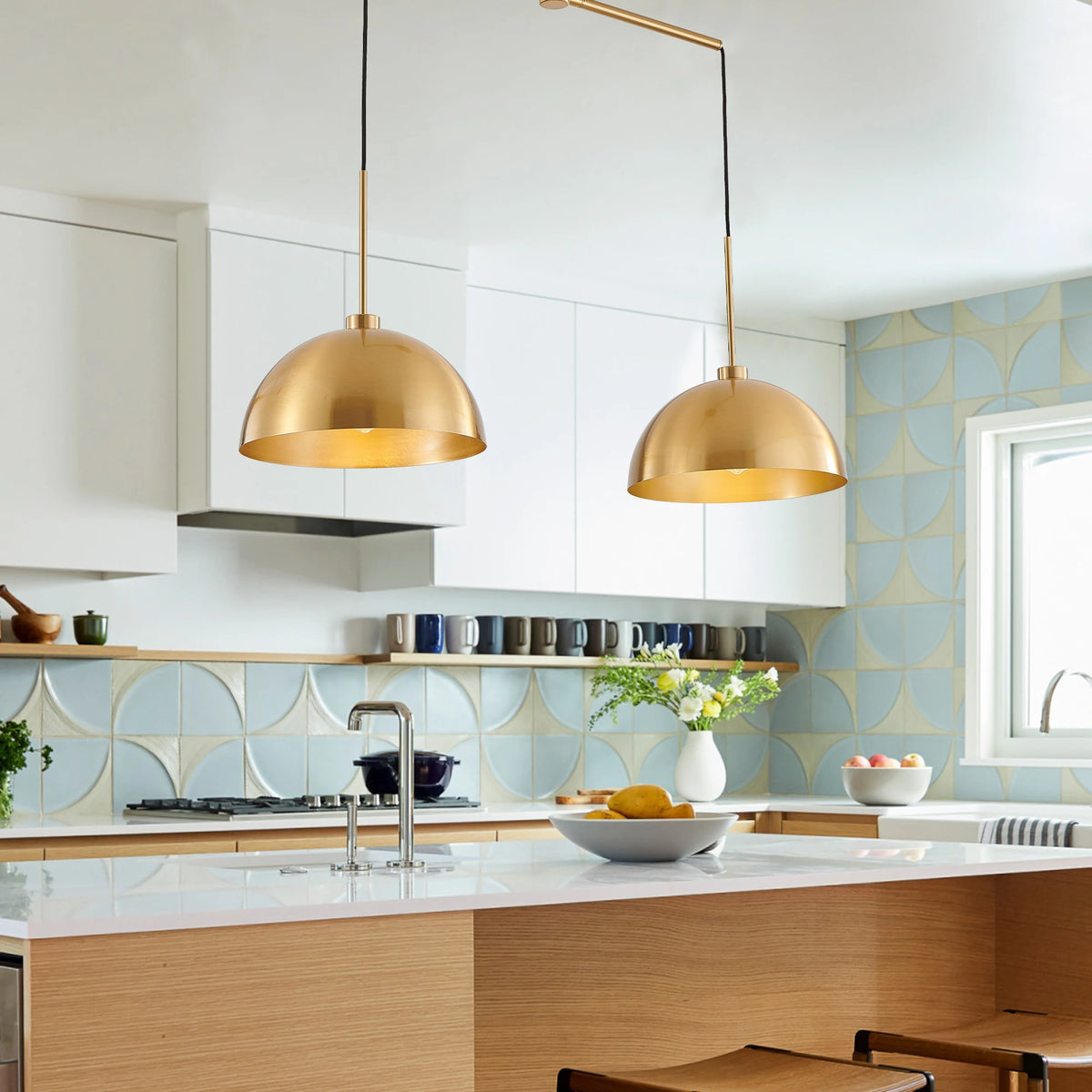 41" Industrial Double Pendant Light | Modern Adjustable Hanging Ceiling Light