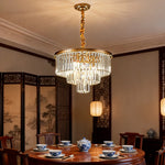 50cm Crystal LED Chandelier Ceiling Light | Modern Gold Flush Mount Ceiling Light