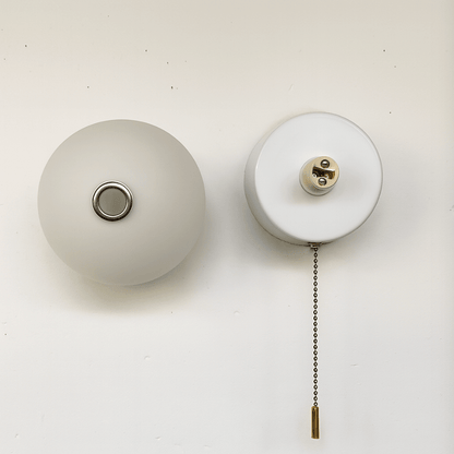 LED Glass Globe Wall Sconce with Pull Cord - Minimalist Design7