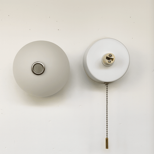 LED Glass Globe Wall Sconce with Pull Cord - Minimalist Design7