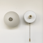 LED Glass Globe Wall Sconce with Pull Cord - Minimalist Design