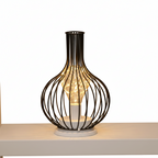 LED Table Lamp with Iron Wire Design, Modern Style, 15 inches Tall