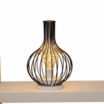 LED Table Lamp with Iron Wire Design, Modern Style, 15 inches Tall