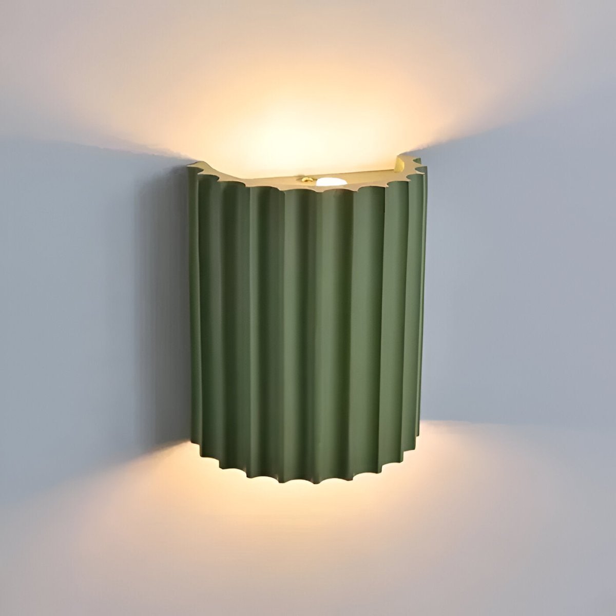 LED Wall Sconce, Striped Resin Design, Single Light Fixture