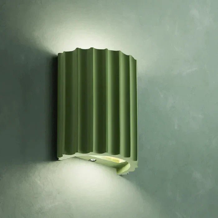 LED Wall Sconce, Striped Resin Design, Single Light Fixture
