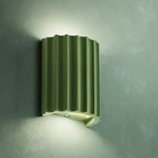 LED Wall Sconce, Striped Resin Design, Single Light Fixture