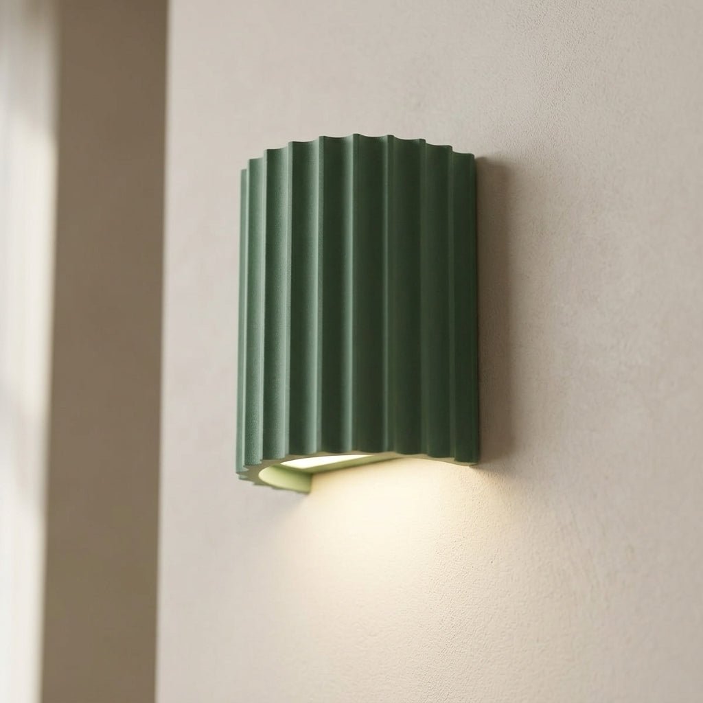LED Wall Sconce, Striped Resin Design, Single Light Fixture