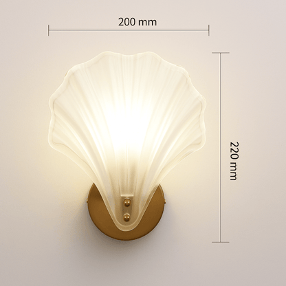LED Wall Sconce with Brass and Glass Seashell Design, 1-Light7