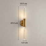 LED Wall Sconce with Water-Ripple Glass and Brass Finish, 1-Light