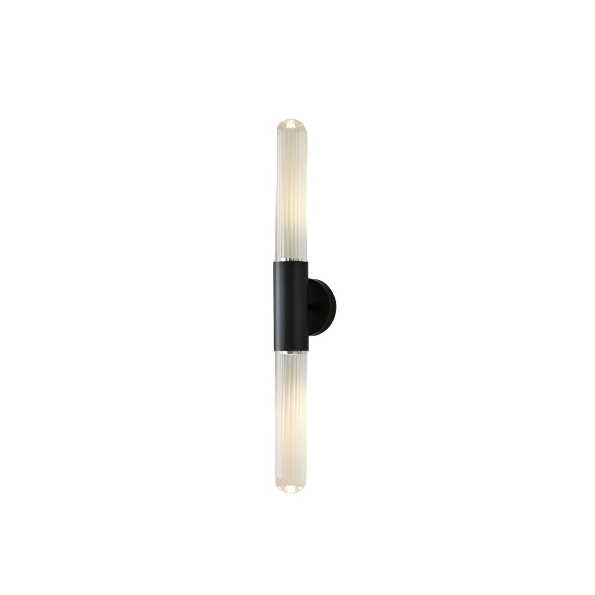 LED Wall Sconce with Water-Ripple Glass and Brass Finish, 1-Light