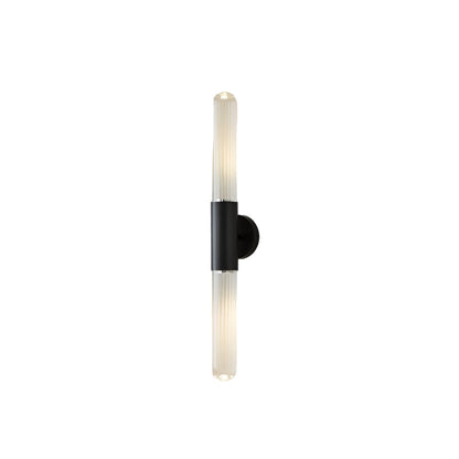 LED Wall Sconce with Water-Ripple Glass and Brass Finish, 1-Light11