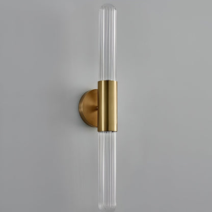 LED Wall Sconce with Water-Ripple Glass and Brass Finish, 1-Light8