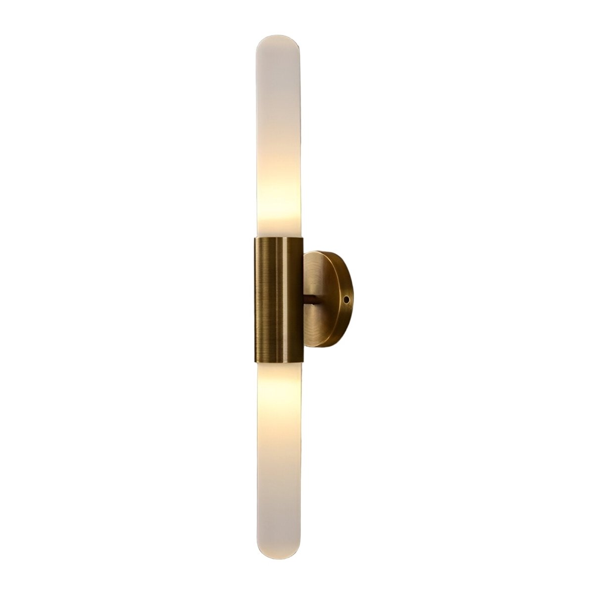 LED Wall Sconce with Water-Ripple Glass and Brass Finish, 1-Light