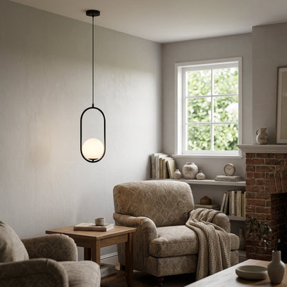 Large Globe Pendant Light in Gold Finish - Modern Design2