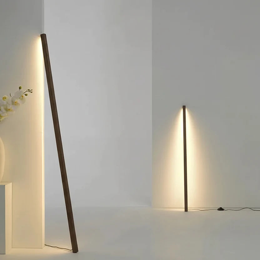 Linear Wood LED Floor Lamp