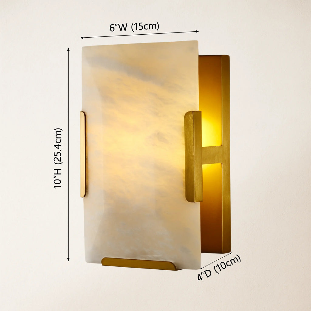10-Inch Decorative Wall Sconce in Alabaster Finish