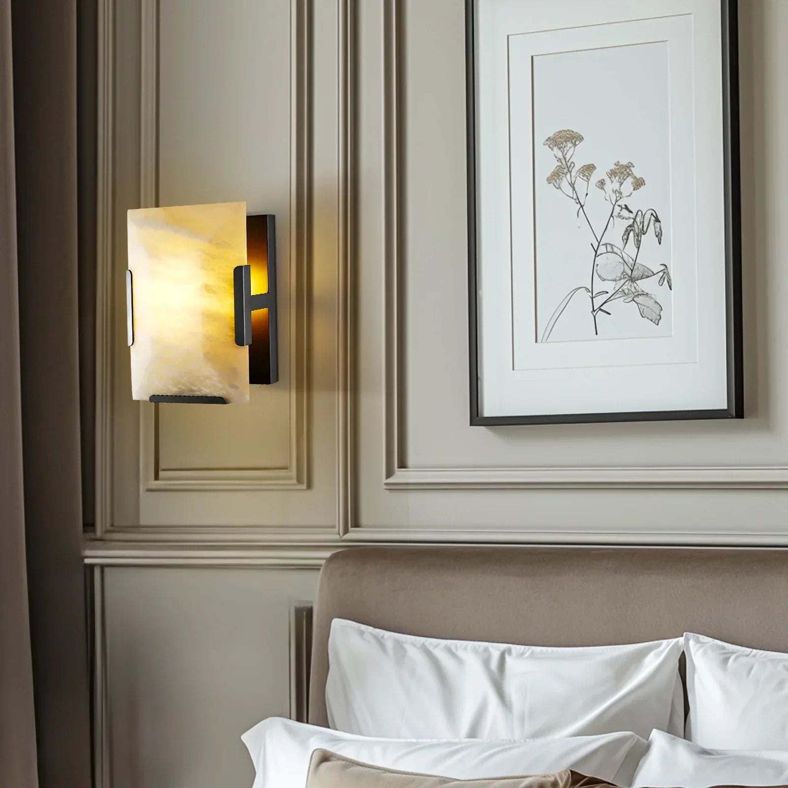 10-Inch Decorative Wall Sconce in Alabaster Finish