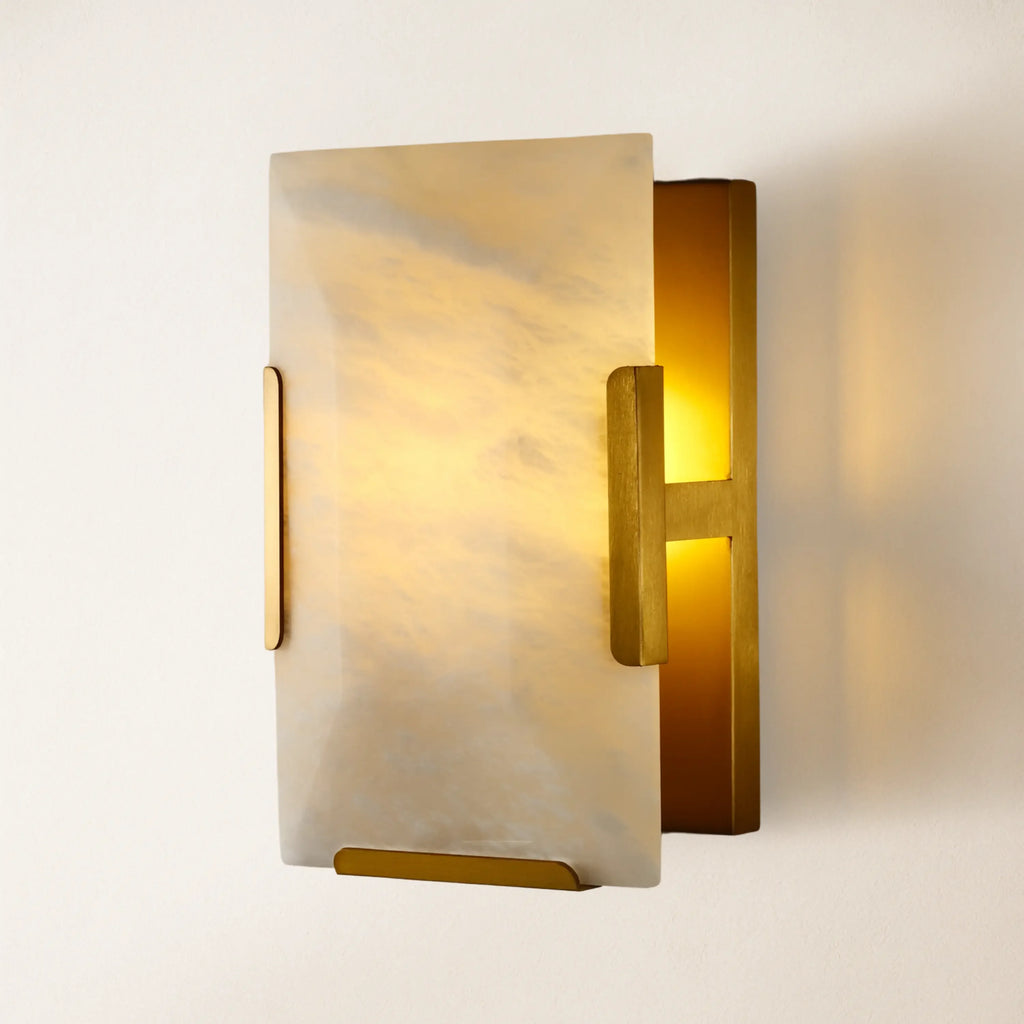 10-Inch Decorative Wall Sconce in Alabaster Finish