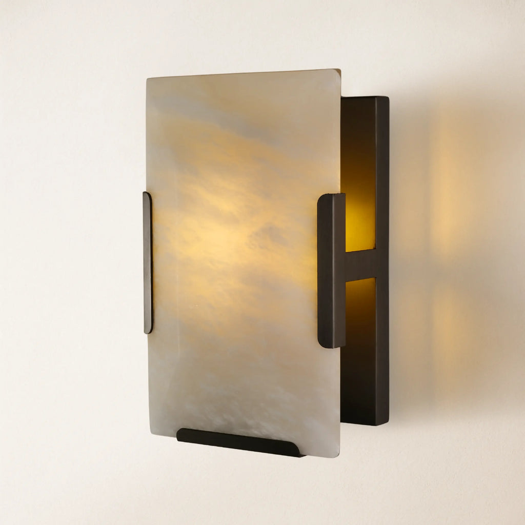 10-Inch Decorative Wall Sconce in Alabaster Finish