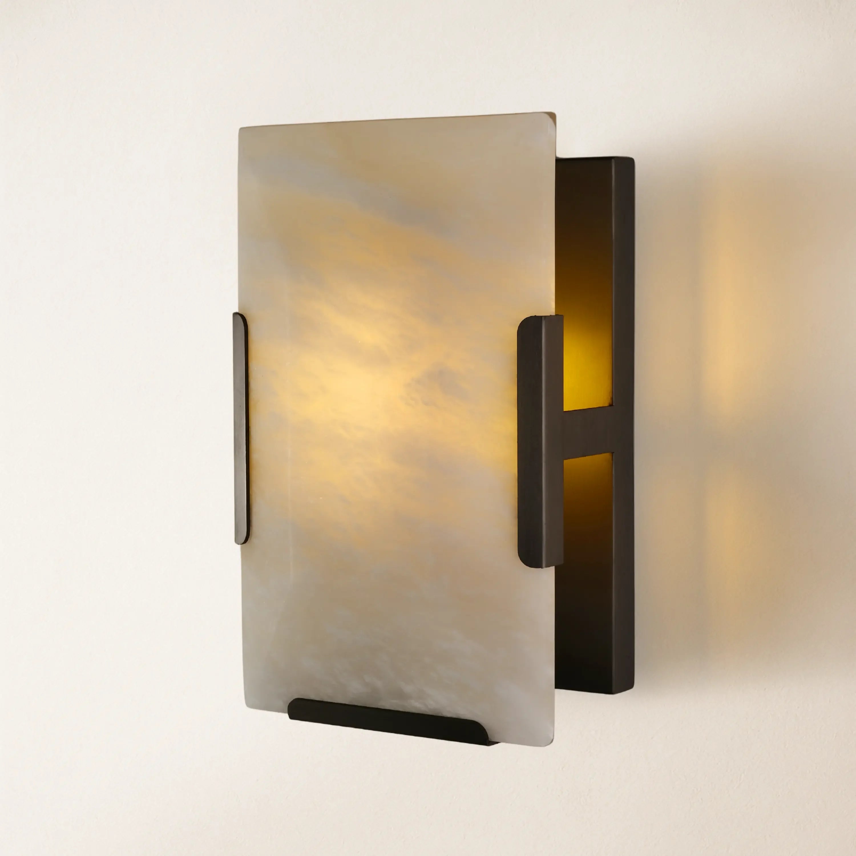 10-Inch Decorative Wall Sconce in Alabaster Finish