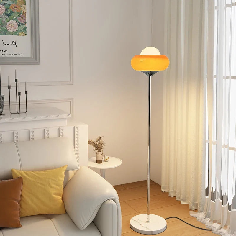 Mid-Century Glass Floor Lamp