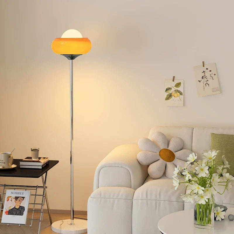 Mid-Century Glass Floor Lamp