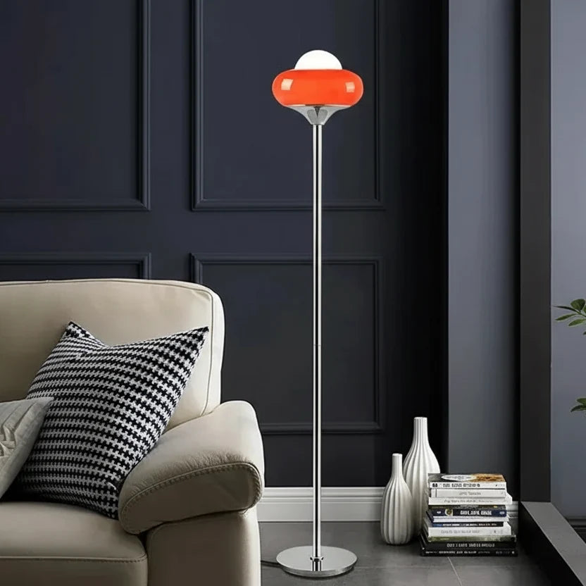 Mid-Century Glass Floor Lamp