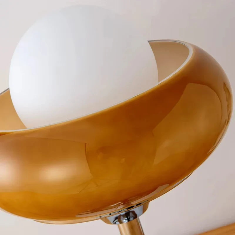 Mid-Century Glass Floor Lamp