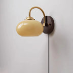 Mid-Century Glass Globe Wall Sconce Light Fixture, 1-Bulb Design