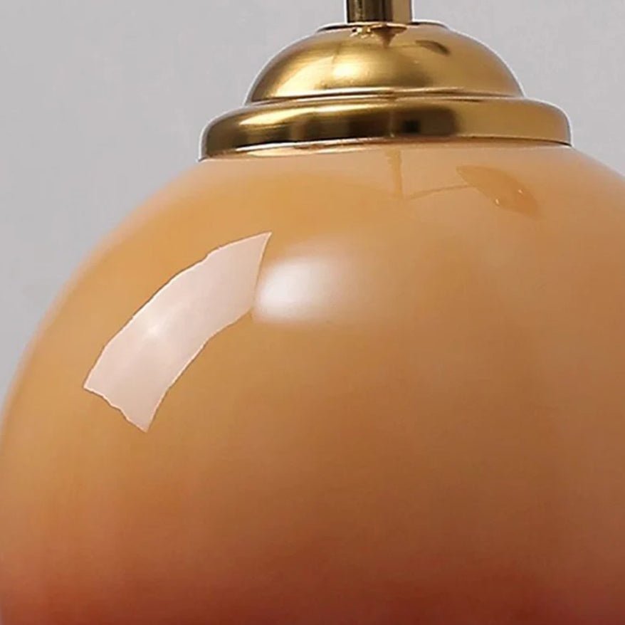 Mid-Century Glass Globe Wall Sconce Light Fixture, 1-Bulb Design