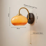 Mid-Century Glass Globe Wall Sconce Light Fixture, 1-Bulb Design