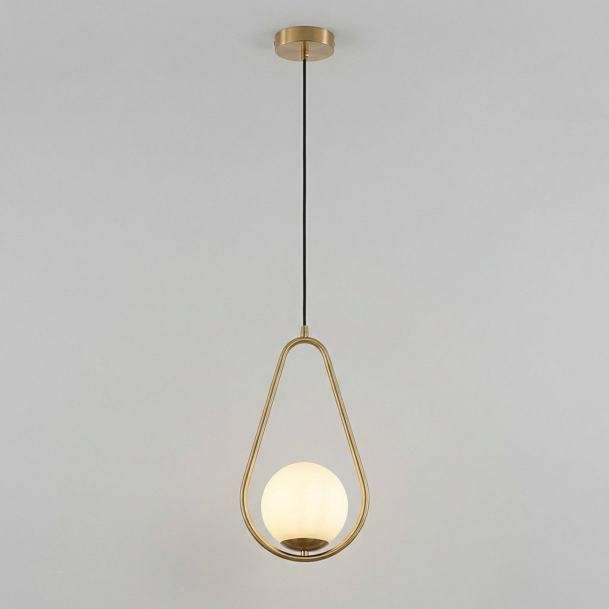 Minimalist Gold Pendant Light - Modern Design, 12 inches