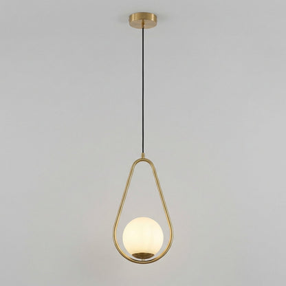 Minimalist Gold Pendant Light - Modern Design, 12 inches1