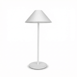 Minimalist LED Table Lamp - Metal Base, 15 inches Tall, Warm Light