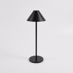 Minimalist LED Table Lamp - Metal Base, 15 inches Tall, Warm Light