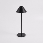 Minimalist LED Table Lamp - Metal Base, 15 inches Tall, Warm Light