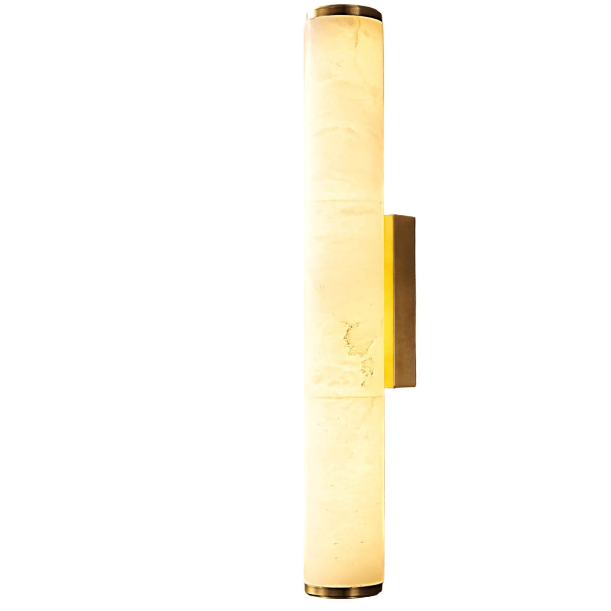 Minimalist LED Wall Sconce with Marble-Effect Resin and Copper-Toned Accent