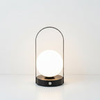 Modern LED Table Lamp with Globe Shade - 15-inch Height