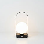 Modern LED Table Lamp with Globe Shade - 15-inch Height