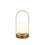 Modern LED Table Lamp with Globe Shade - 15-inch Height