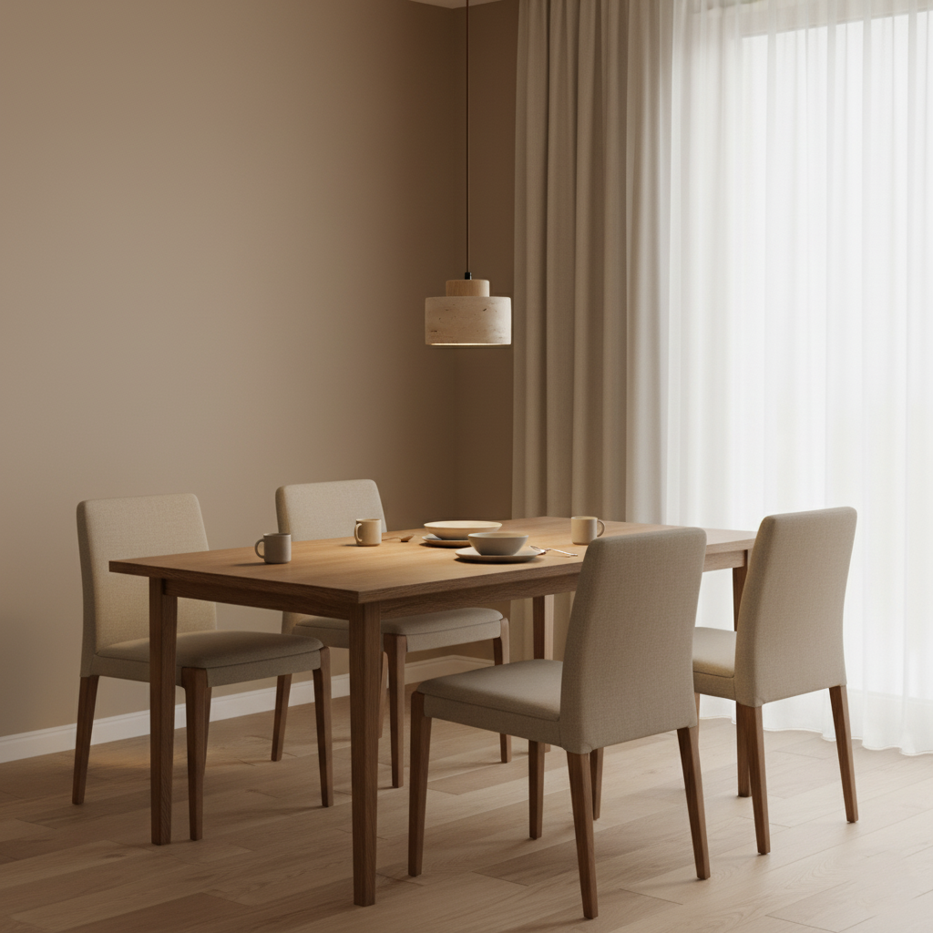 Natural Stone Pendant Light with Wood Detail